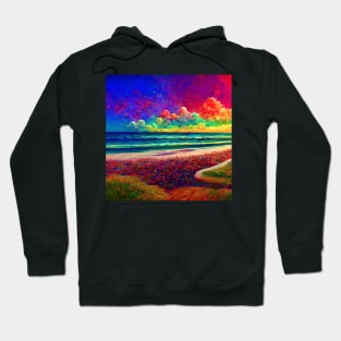 Psychedelic Beach Landscape Hoodie